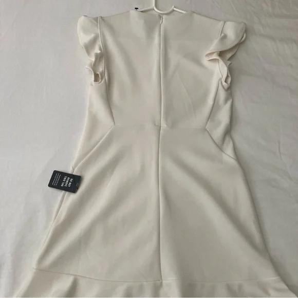 Express White Ruffle Mini Dress - Picture 3 of 6